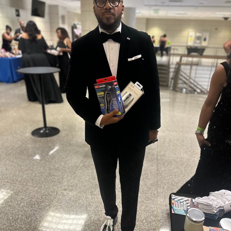 A guest enjoying the gala